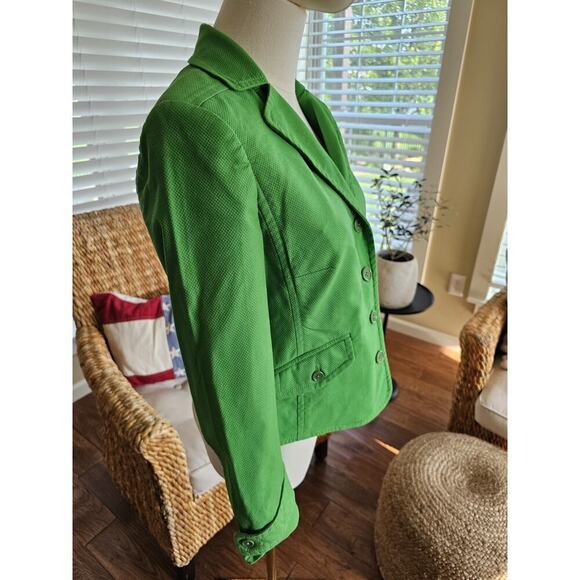 J. Crew Lime Green Cropped Blazer Women's MP Career Party/Cocktail - Picture 7 of 12